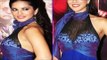 Hot Gal Sunny Leone In Tight Blue Hot Dress Exposing Sexy Figure