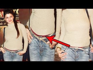 Hot Babe Kainaat Arora Exposing Red Inner Wear In Public