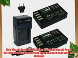 Wasabi Power Battery (2-Pack) and Charger for Pentax D-LI109 and Pentax K-r K-30 K-50 K-500