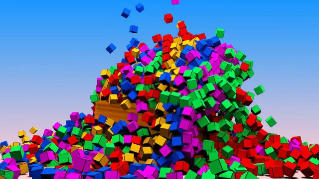 VIDS for KIDS in 3d - Big Monster Truck Billy and Cubes for Children, Learn and Play - AApV