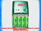 Digipower DPS-601 Endure 2-3 Hour Charger With 4 Pre-Charged 2000mAh Nimh Batteries