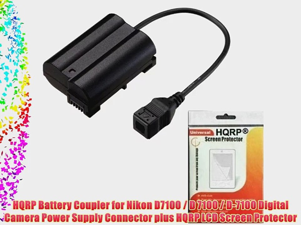 HQRP Battery Coupler for Nikon D7100 / D 7100 / D-7100 Digital Camera Power Supply Connector