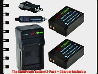 ChiliPower DMW-BLC12 DMW-BLC12E DMW-BLC12PP 1450mAh Battery 2-Pack   Charger (US Plug) for