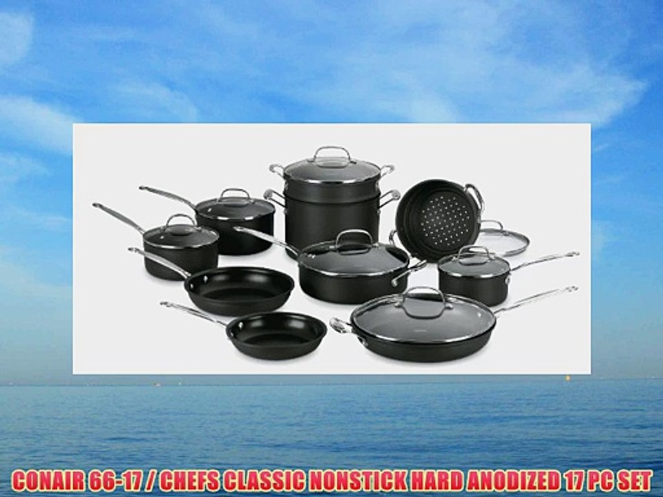 CONAIR 66-17 / CHEFS CLASSIC NONSTICK HARD ANODIZED 17 PC SET