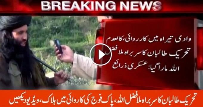 Pakistan Taliban chief Mullah Fazlullah killed in Vadia Tera