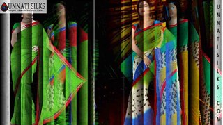 Unnati silks Chiffon Sarees Online Shopping