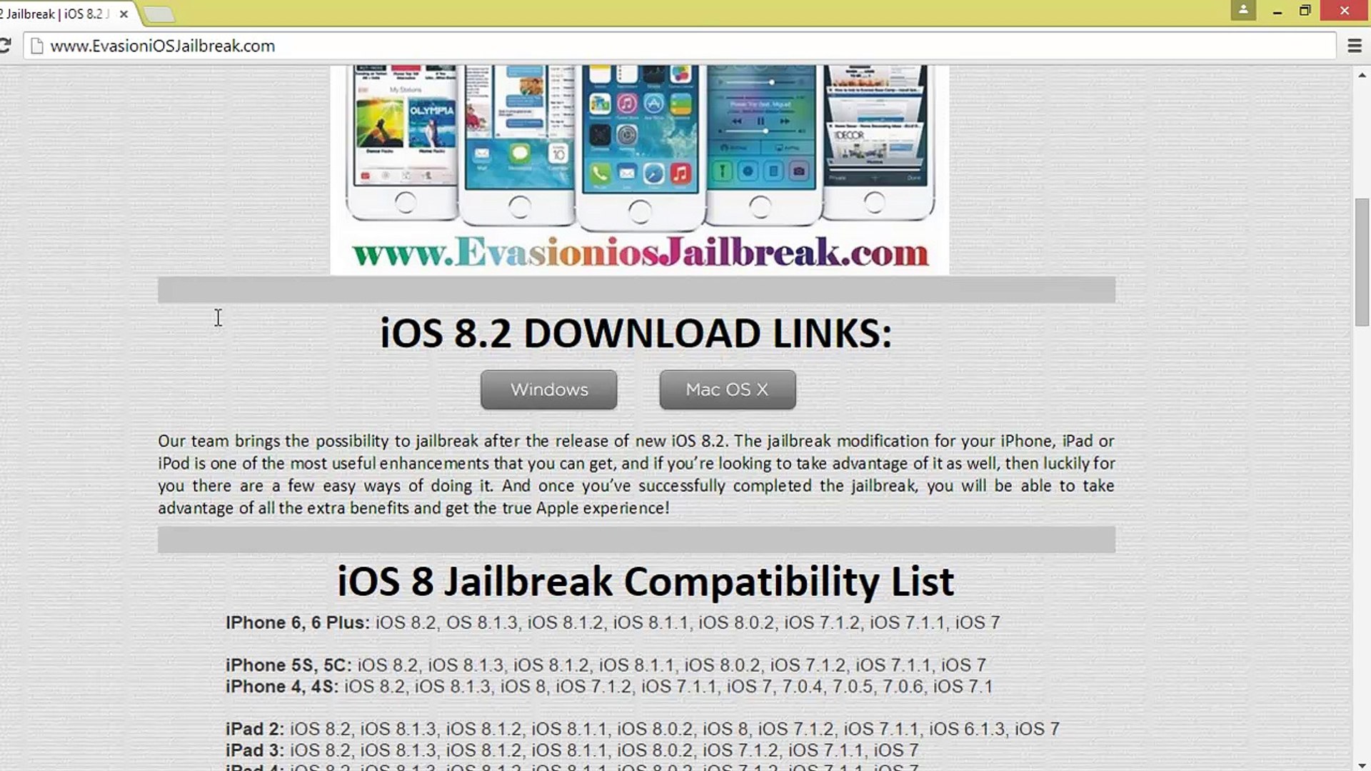 Evasion Untethered Ios 8 2 Jailbreak Tool For Iphone 5 Iphone 4 Iphone 3gs Ipad3 Video Dailymotion