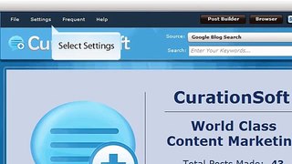 CurationSoft.com  Settings and Options