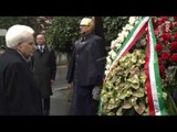 Roma - Mattarella in via Fani nel 37° anniversario del rapimento di Aldo Moro (16.03.15)