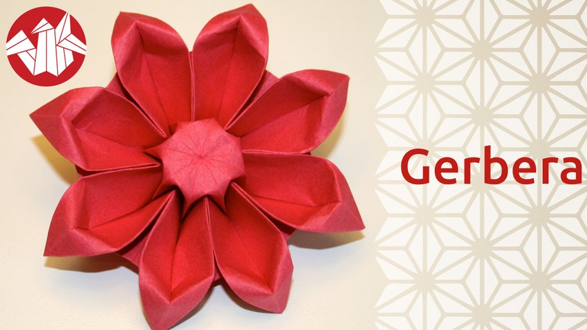 Origami - Fleur: comment plier un Gerbera