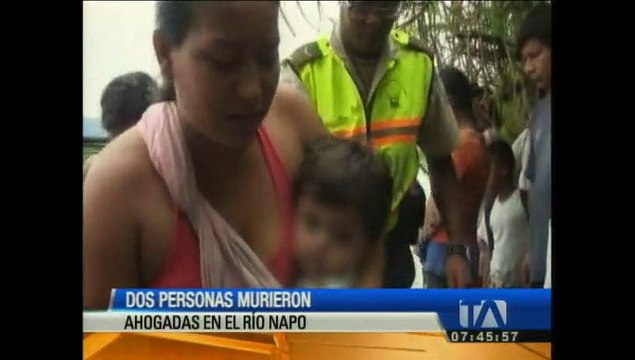 Dos personas mueren ahogadas en el río Napo