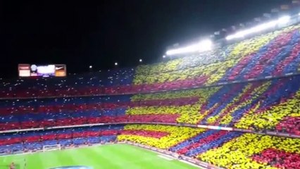Amazing Mosaic Choreography at the Camp Nou - Barcelona vs Real Madrid 2015