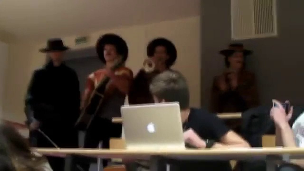 Zorro fights bad guy during  biology class : hilarious prank