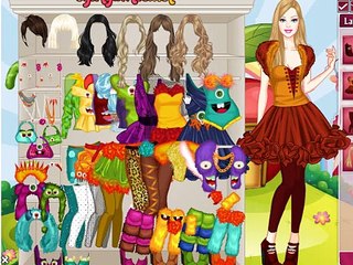 Play Barbie Monster Outfits Dress Up game