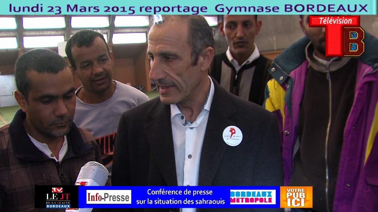 Télévision-Bordeaux-33 conférence de presse sur le sort des  sahraouis lundi 23 mars 2015 Bordeaux..