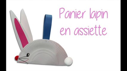 Panier lapin de Pâques en assiette