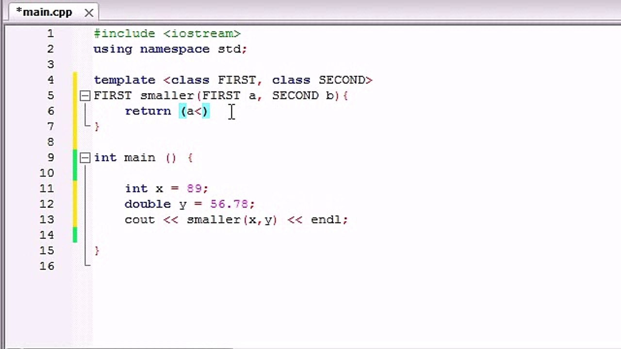 Buckys C++ Programming Tutorials - 59 - function Templates with Multiple Parameters