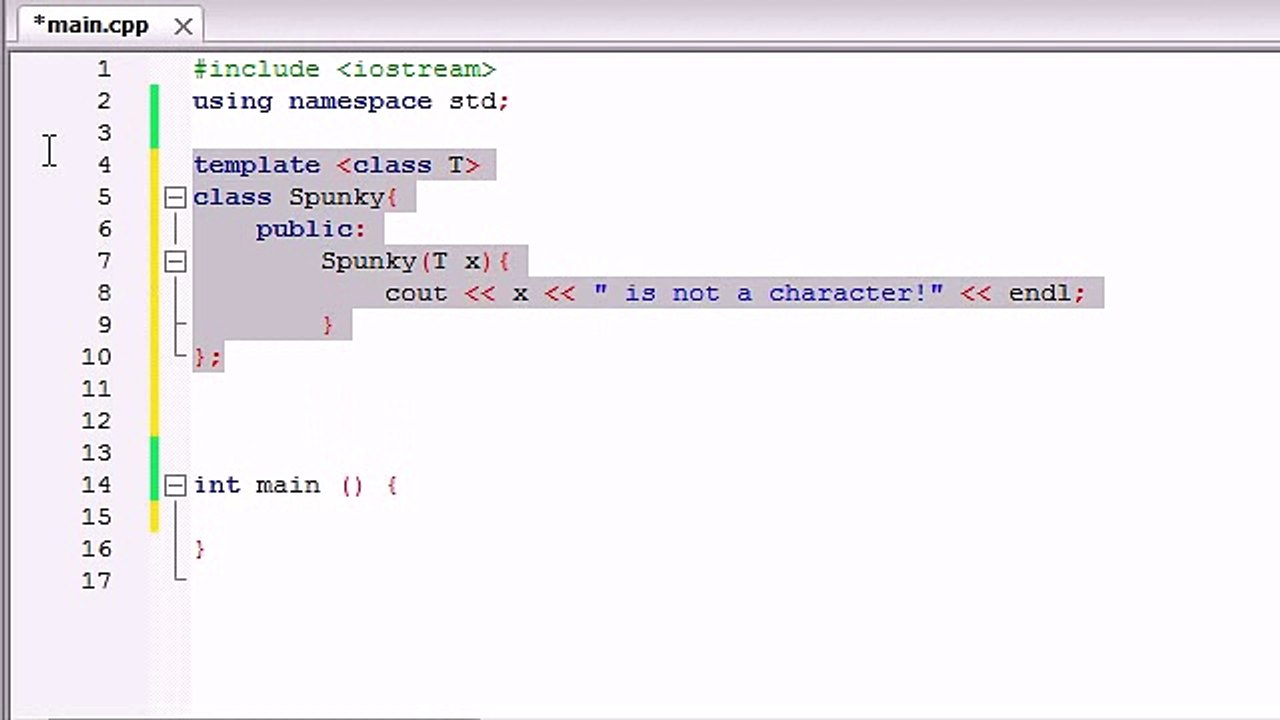 Buckys C++ Programming Tutorials - 61 - Template Specializations