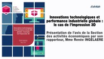 Innovations technologiques et performance industrielle globale : le cas de l’impression 3D - cese