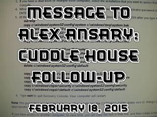 Steve Hoca - Message to Alex Ansary_ Cuddle House Follow-Up