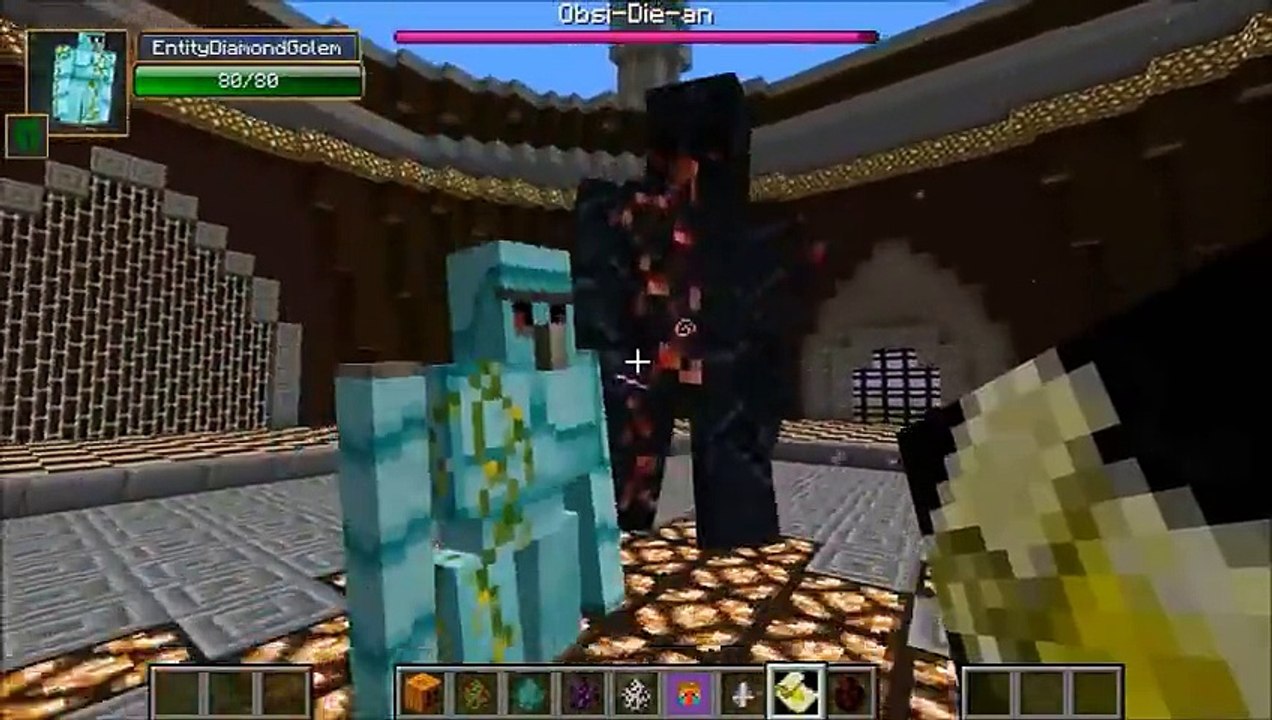MUTANT OBSIDIAN GOLEM VS MUTANT ZOMBIE, CREEPER, ENDERMAN, & SKELETON - Minecraft Mob Battles - Mods