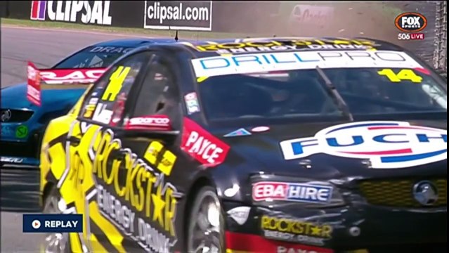 James Golding Dunlop V8 Supercar Crash - Turn 3 - Clipsal 2015
