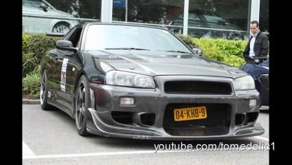 Nissan Skyline R34 burnout + sound - Dutch Supercar Sunday 2010