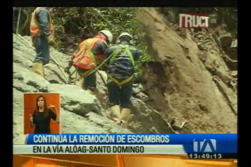 Vía Alóag-Santo Domingo continúa cerrada