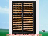 Allavino MWR-2X1682-BB 340 Bottle Multi Zone Wine Cellar - Black Cabinet and Door