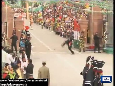 Flag lowering ceremony at Wagah Border, fervor patriotism observed