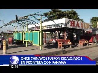 11 chinamos fueron desalojados por estar sobre el derecho de vía en la frontera sur