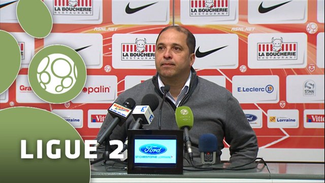 Conférence de presse AS Nancy-Lorraine - AJ Auxerre (2-1) : Pablo CORREA (ASNL) - Jean-Luc VANNUCHI (AJA) - 2014/2015