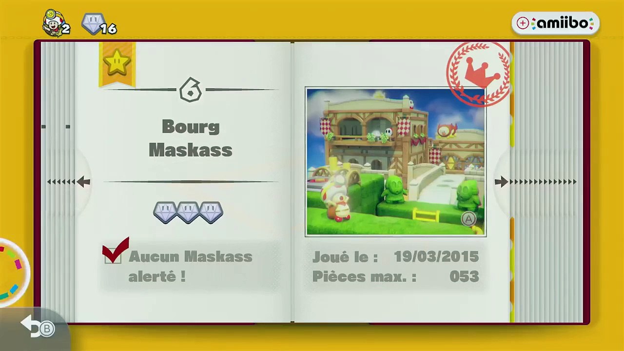 Captain Toad : Treasure Tracker - Effet de l'Amiibo Toad (VF)