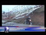 Fuertes vientos derriban torre de telecomunicaciones en Tilarán