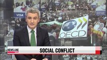 Korea's social conflict fifth highest among OECD nations