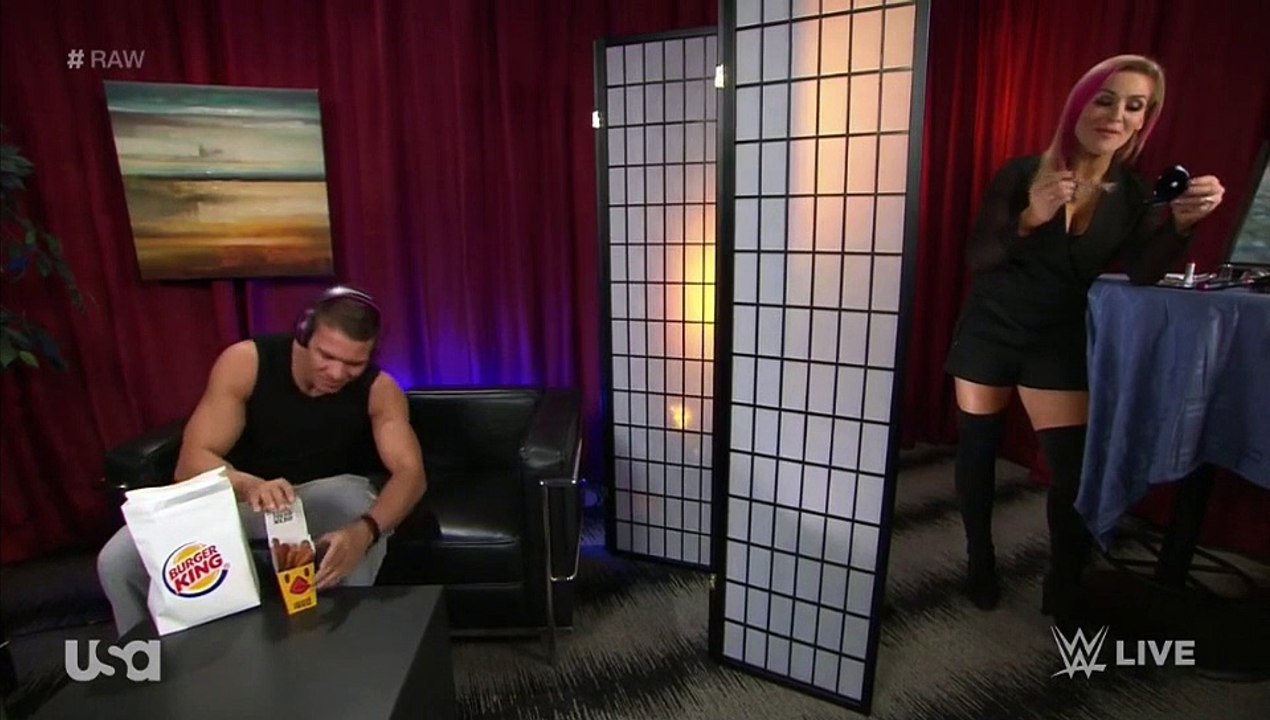WWE Raw 23/03/15 Tyson Kidd & Natalya Backstage Segment