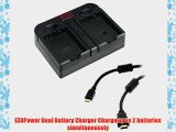 EZOPower EN-EL14 Dual Battery Charger with Car Adpater   Mini HDMI for Nikon P7800 P7700 P7000