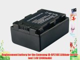 Samsung HMX-F90 Camcorder Battery Lithium Ion (2400 mAh 3.7v) - Replacement For Samsung IA-BP210E