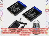 Amsahr KLIC5001-2CT Pack-2 Digital Replacement Battery Plus Travel Charger for Kodak KLIC-5001