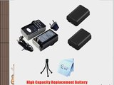 SAVEoN Extended Life Two Sony NP-FH50 Replacement Battery Packs   AC/DC Rapid Battery Charger