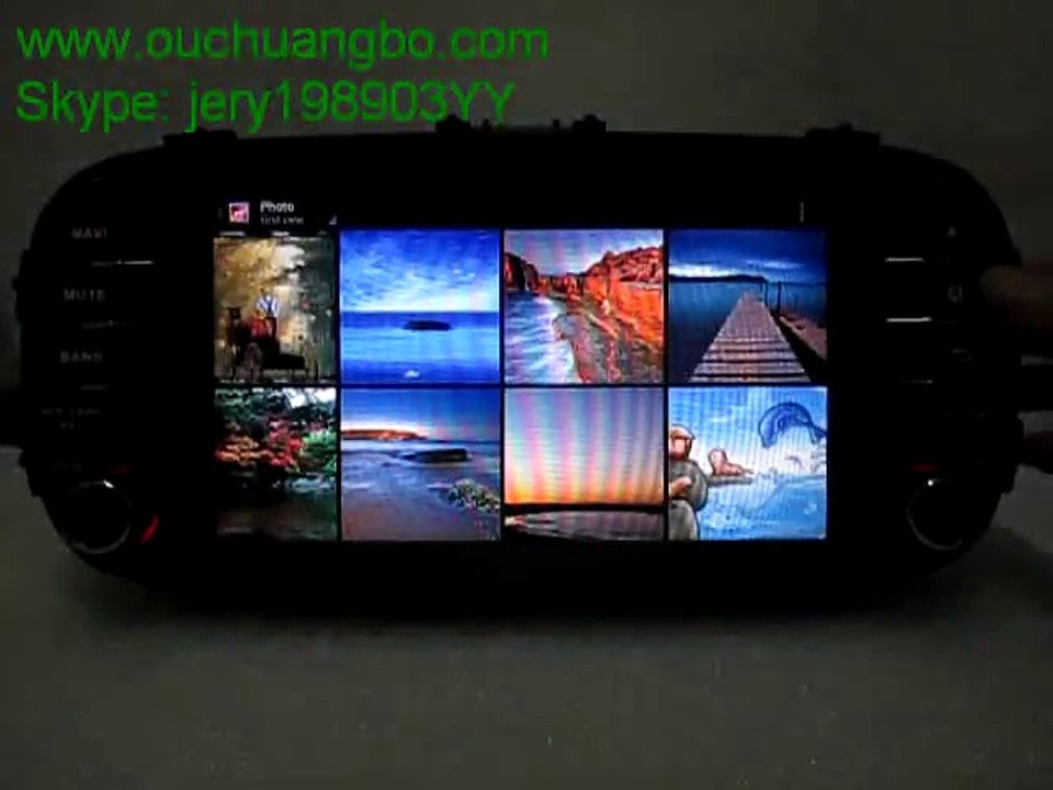 Ouchuangbo sat navi dvd player Kia soul 2014  android 4.4 Change the background