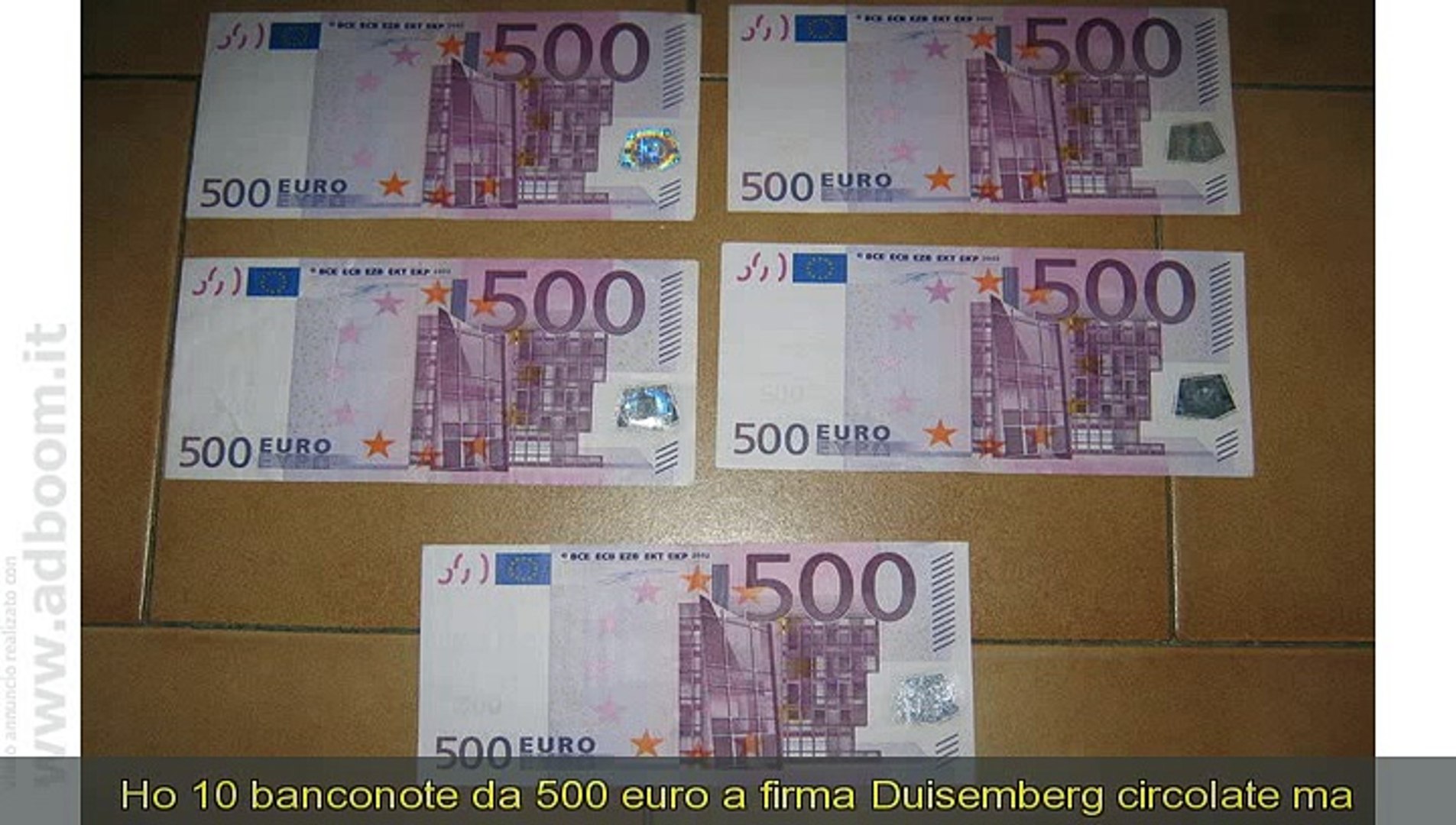 PISTOIA, BANCONOTE DA 500 EURO EURO 550 - Video Dailymotion
