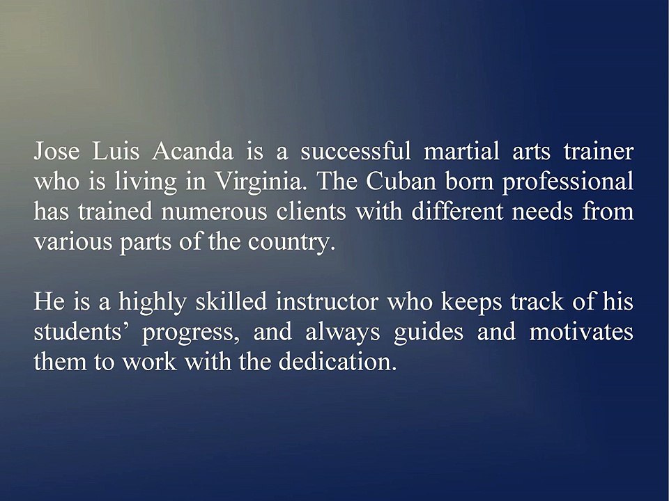 Jose Luis Acanda Is The Best Professional In The Martial Arts Industry