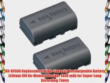 2-Pack BN-VF808 High-Capacity Replacement Batteries with Rapid Travel Charger for JVC GZ-MG175
