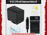 Replacement BP-819 2100MAH Battery   Rapid Charger For Canon VIXIA HF M300 HF M30 HF M31 M32