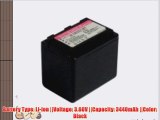 3.6V 3440mAh Li-ion Replacement Camcorder Battery for PANASONIC HDC-H80 PANASONIC HC-V HDC-HS