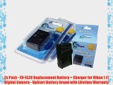2x Pack - EN-EL20 Replacement Battery   Charger for Nikon 1 J1 Digital Camera - UpStart Battery