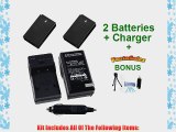 2-Pack Nikon EN-EL20 High-Capacity Replacement Batteries with Rapid Travel Charger for Nikon