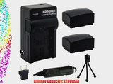 Kapaxen Two Samsung IA-BP105R Replacement Battery Packs   Charger Kit   Bonus Mini Tripod for