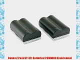 STK's Canon BP-511 Battery - TWO PACK 2200 mAh BP-511A BP511 BP511A Lithium Ion Battery Pack